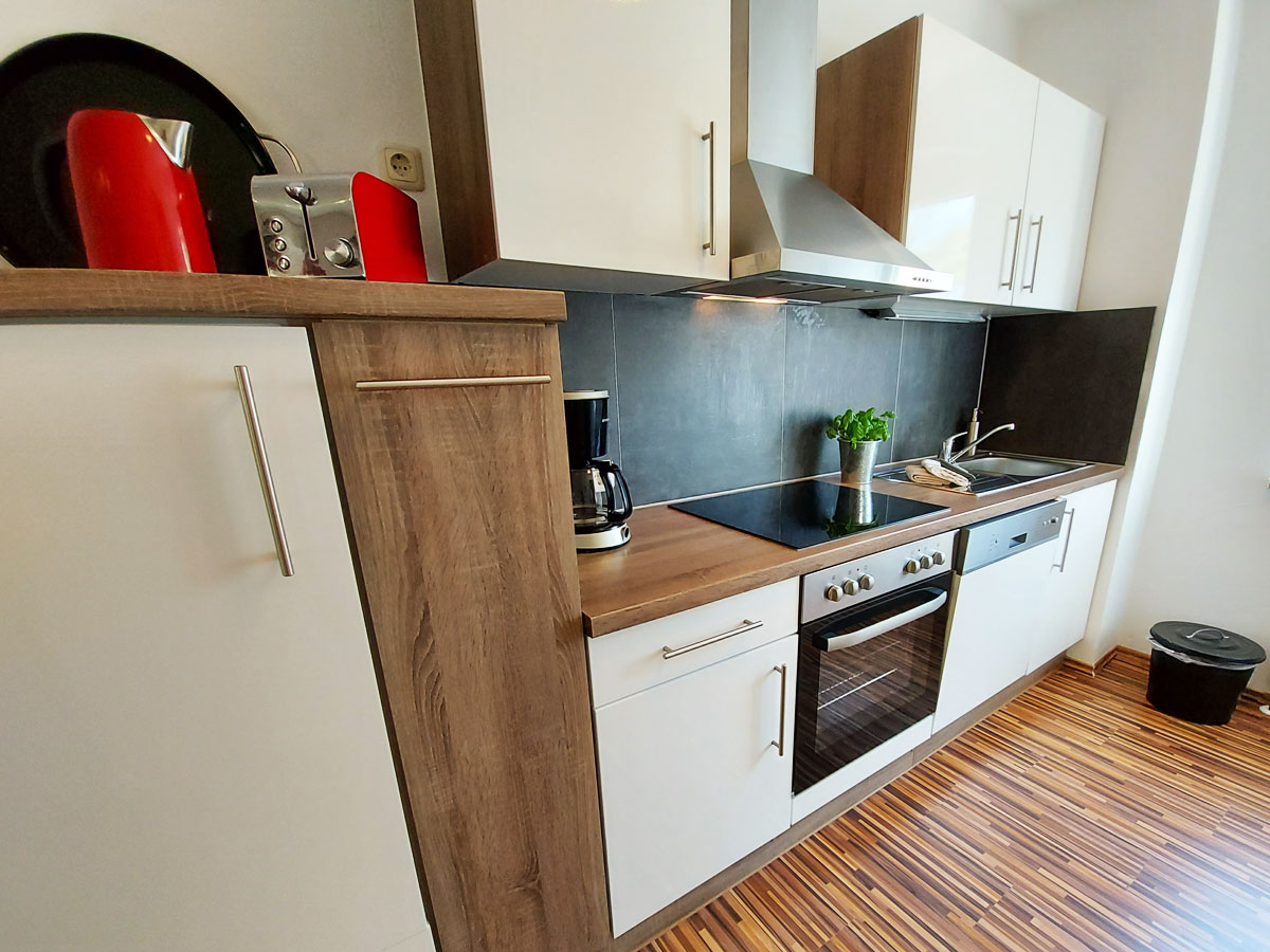 Ferienhaus Zum Kirnitzschtal - Ferienwohnung1 - Küche mit Cerankochfeld