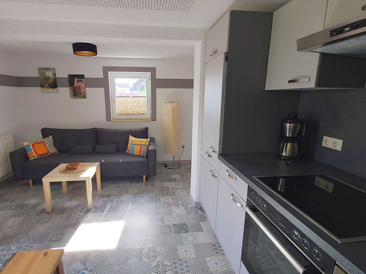 Ferienhaus Schrammsteinblick - Ferienwohnung1 - Wohnküche